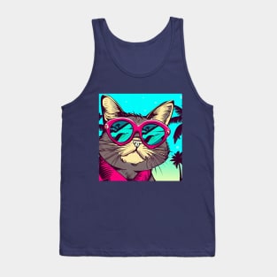 Chill cat IN SUMMER! (Background) Tank Top